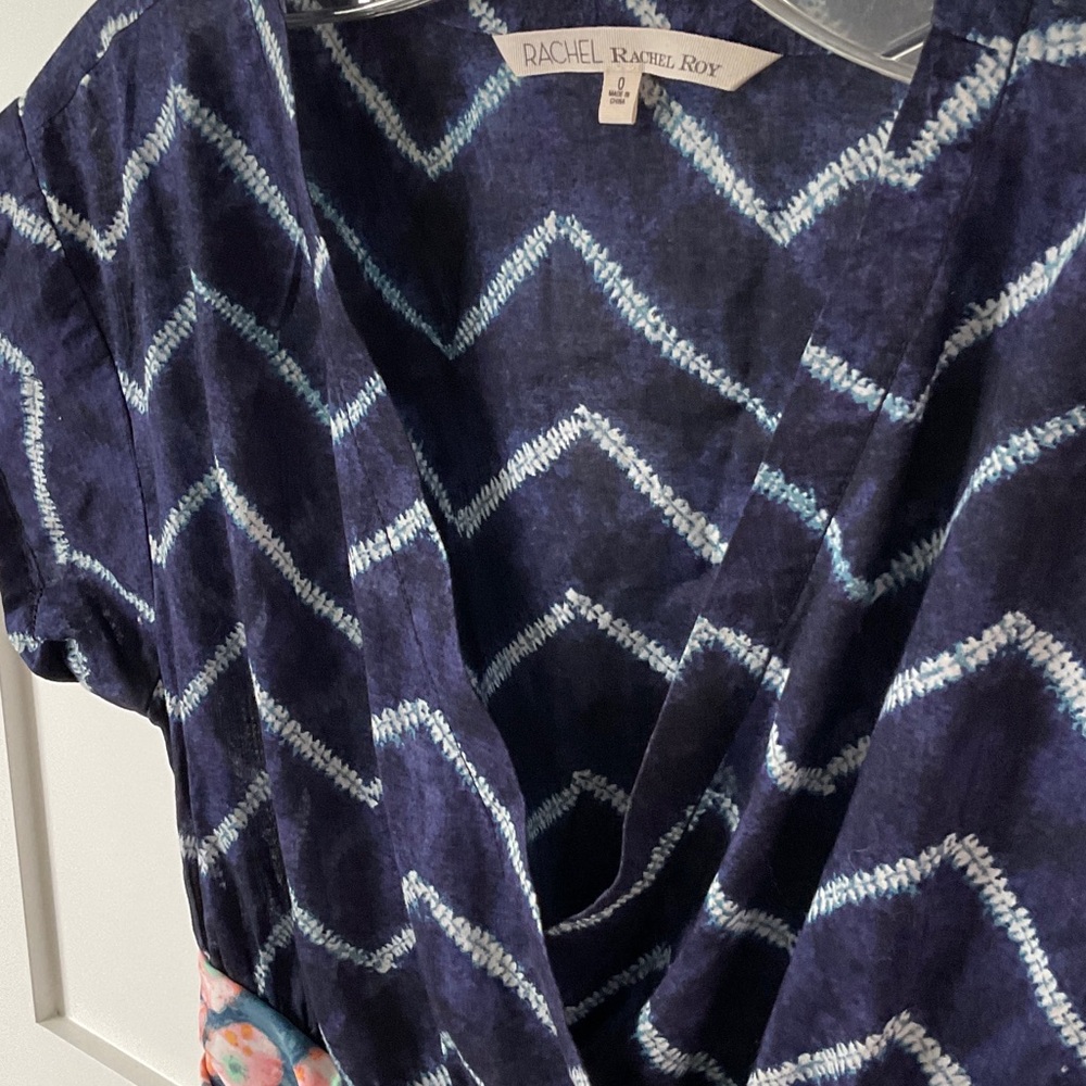 RACHEL Rachel Roy Navy and Pink Mini Dress - Picture 6 of 6